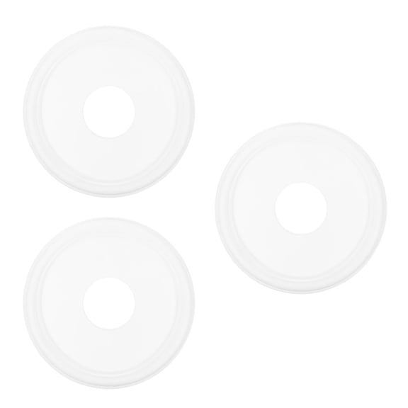 OUNONA 3pcs White Ceiling Medallion Decorative Ceiling Light Medallion Round Medallion For Light Fixtures And Ceiling Fans Home Decor