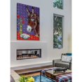 thumbnail image 3 of Marmont Hill Inc 'Donkey Reading' Painting Print on Wrapped Canvas - Red, 3 of 4