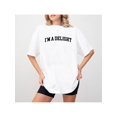 thumbnail image 1 of i'm a Delight Shirt, i'm Delightful Tee, inspirational T-shirt, Motivational Saying Graphic Printed Women's Tops, Funny Saying Comfort Shirt, Gifts For Girls, Women's Tops Womenswear Cotton Fabric Re, 1 of 6