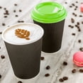 thumbnail image 3 of 12 oz Black Paper Coffee Cup - Ripple Wall - 3 1/2" x 3 1/2" x 4 1/4" - 500 count box, 3 of 3