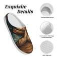 thumbnail image 5 of Yiaed Surreal Meditating Cat Print Slippers Fuzzy Warm Cozy Slippers Non Slip House Slippers For Indoor Outdoor Slippers House Slippers-35/36, 5 of 7