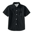 thumbnail image 2 of Kid Girls' Button Down Shirts Graduation Shirts Black Button Down Boys School Clothes 3-4 YearsFormal Outfits, 2 of 5