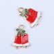 thumbnail image 2 of 10 Unids Doble Campanas Colgante de Encanto de Esmalte de Navidad Moda Navidad DIY Pendientes Accesorios de Joyería Collar de Niñas Pulsera Fabricación de Joyas Encantos, 2 of 7