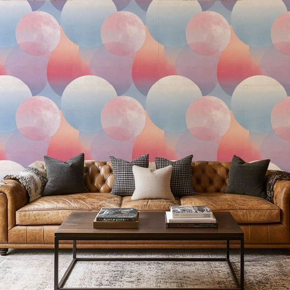 Peel and Stick Wallpaper Canvas Contact Paper Rainbow Colorful Watercolor Pastel Polka Dots Girls Bedroom Nursery Self Adhesive and Removable 17.7in x 118in