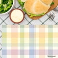 thumbnail image 3 of Amarainy Plaid Patterned Linen Table Mats Set of 4 for Home Kitchen Table Decor 12x18 inch, 3 of 5