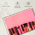 thumbnail image 6 of Elephant Stock Hair Tools On Pink Wall Art - Horizontal Canvas Wall Art - Lobby Wall Decor - Fashion And Beauty Canvas - Pink And Black Decor - 39" x 26", 6 of 8