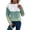 Mint Green, variant on Women's Fashion Long Sleeve Color-Blocking Pullover Knitted Sweater, Modern and Warm, Perfect for Urban Style and Winter Activities,Black,L
