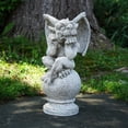 thumbnail image 2 of Northlight 13" Sitting Gargoyle on Finial with Hands on Chin Outdoor Patio Garden Statue - Gray, 2 of 2