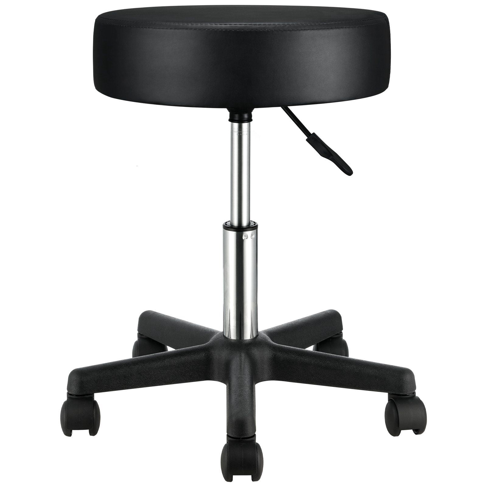 400 LBS Heavy Duty Swivel Stool with Wheels, Adjustable Height Rolling Stool, Ergonomic Seat for Salon, Tattoo, Bar, Medical, Black