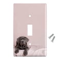 thumbnail image 2 of Neapolitan Mastiff Dog in Bed Plastic Wall Decor Toggle Light Switch Plate Cover, 2 of 4