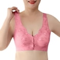 thumbnail image 4 of PEASKJP Women's Full Coverage Bras Lace Underwire Soft Padding Lift Up Bra, Pink XL, 4 of 4