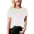 thumbnail image 1 of Sparkle Full Sequin Tops for Women Short Sleeve Shiny Shirt Blouse, 1 of 5