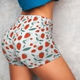 thumbnail image 4 of Susaid Strawberries Print Intensify Workout Shorts for Women Seamless Scrunch Short Gym Yoga Running Sport Active Exercise Fitness Shorts-Medium, 4 of 8