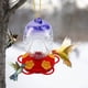 thumbnail image 5 of comedero para colibrí de vidrio esmaltado púrpura, comedero de vidrio con vidrio pintado, comedero para pájaros para agua, 5 of 6