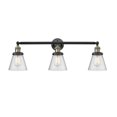 thumbnail image 4 of Innovations Lighting  Cone 3 Light 30" Bath Vanity Light Black Antique Brass/Seedy, 4 of 5