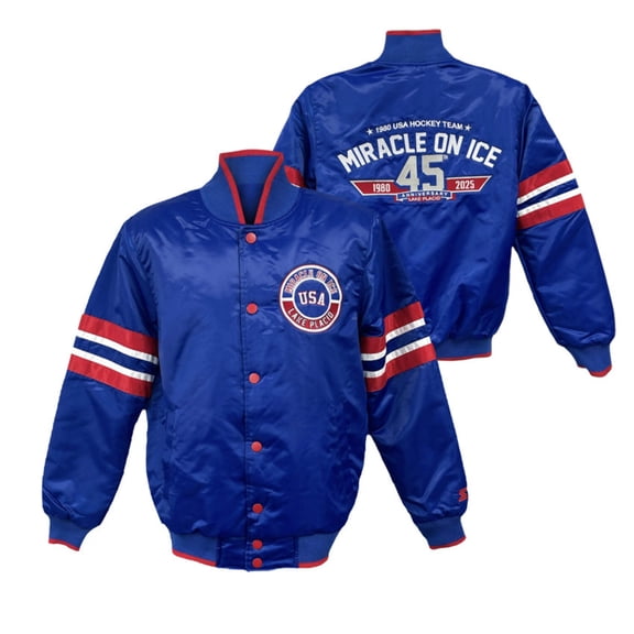 Miracle on Ice 45th Anniversary (1980-2025) Official Starter Satin Full Embroidered Jacket