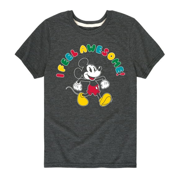 Mickey & Friends - I Feel Awesome - Toddler And Youth Short Sleeve Graphic T-Shirt