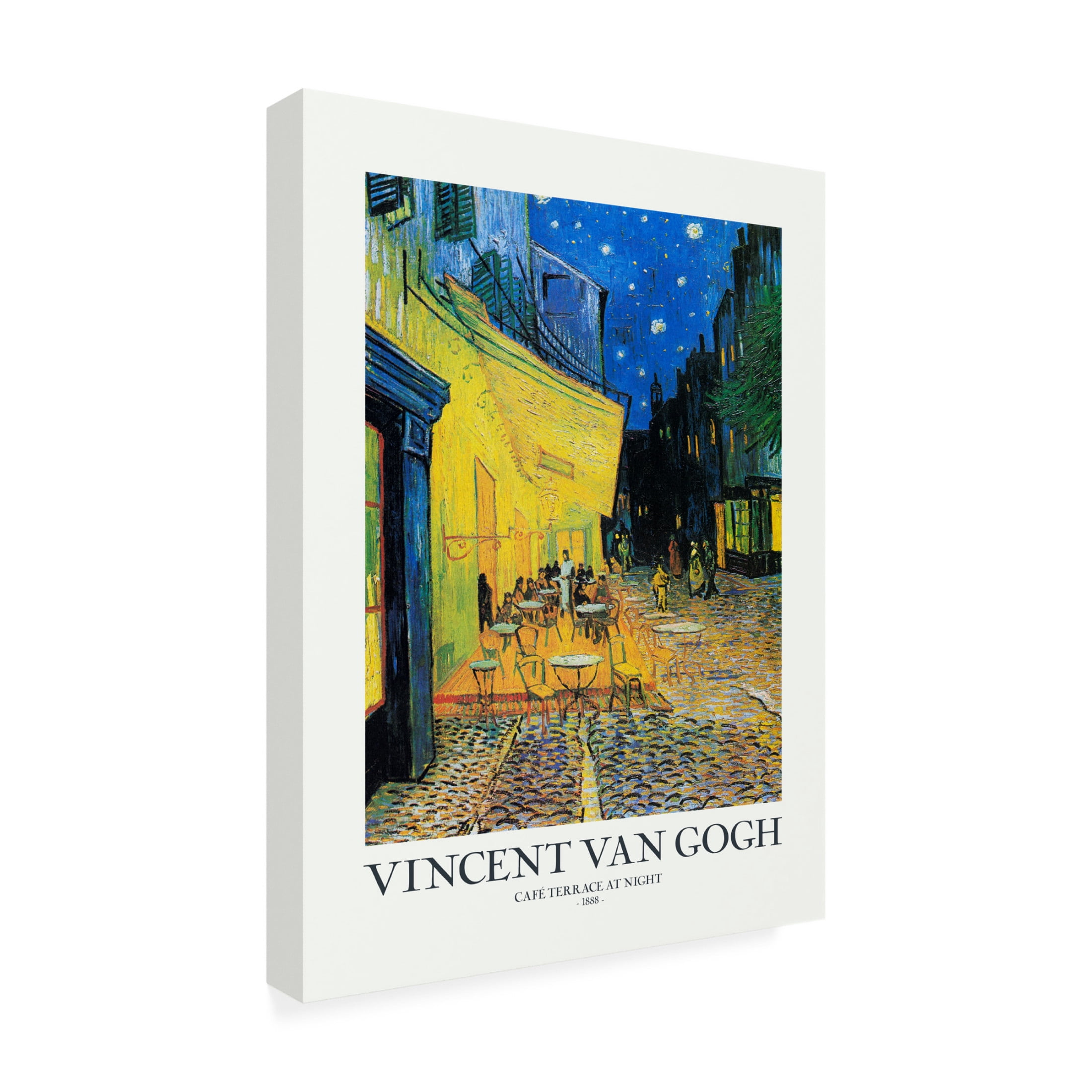 Trademark Fine Art Pictufy CafAc Terrace At Night Canvas Wall Art
