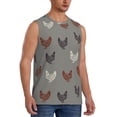 thumbnail image 2 of Fotbe Rooster Men's Camiseta sin Mangas Estampada para Hombres, Playera Casual para Gimnasio, Entrenamiento, Playa-Small, 2 of 7