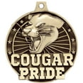 thumbnail image 2 of Cougar Pride Medals, 2" Gold Diecast Cougar Pride Medal Award 1 Pack, 2 of 2