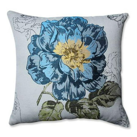Pillow Perfect 577364 Blue Flower Jacquard 16.5 in. Throw Pillow ...