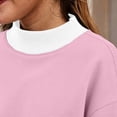 thumbnail image 5 of POROPL Womens Sweatshirts,Oversized Mock Neck Pullover Sweatshirt Casual Long Sleeve Fleece Top, 5 of 7