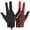 Black and Red, variant on Riousery 3 Finger Pool Player Gloves Comfortable Lightweight Billiard Glove for Snooker Shooters, Fits Left Hand, Gray (8.27 in / 21 cm)