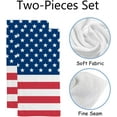thumbnail image 2 of Dreamtimes United States Flag 2 Sets Hand Towels Soft Fingertip Towel for Bathroom Kitchen 14"x28", 2 of 6