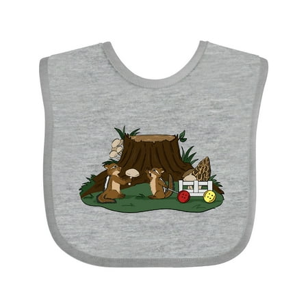 

Inktastic Chipmunk Mushroom Hunters Gift Baby Boy or Baby Girl Bib