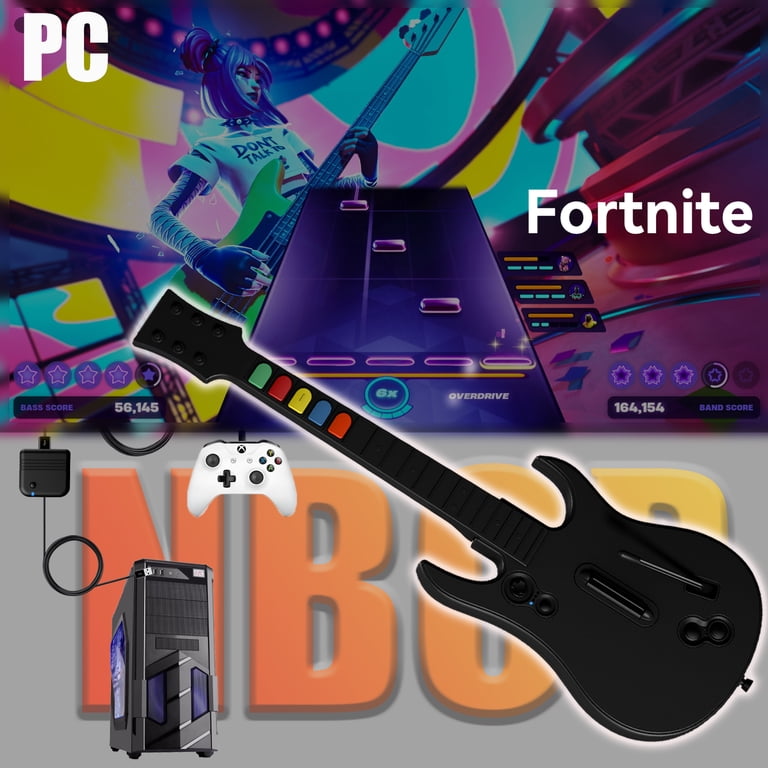Chitarra Wireless PDP Riffmaster Per Xbox + Rock Band 4 - Bundle Nero, Nuovo, Per Serate Rock!