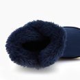 thumbnail image 4 of Weestep Wood Button Warm Shearling Winter Lightweight Snow Boots(2 Little Kid, Navy), 4 of 7