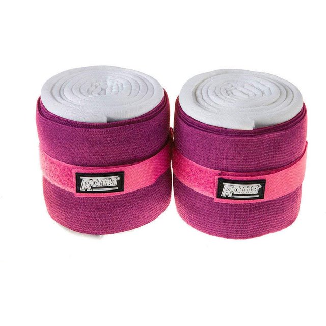 Roma - Pack de dos vendajes para caballos (Fucsia)