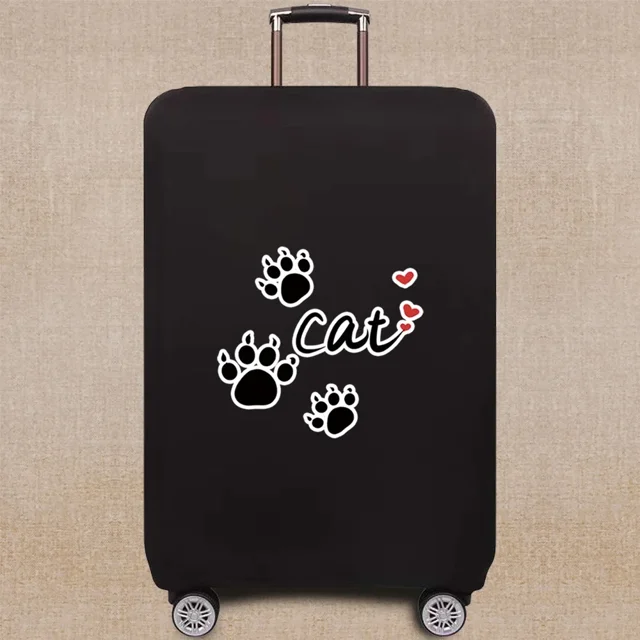 Travel Accessories Luggage Case Suitcase Dust Protective Cover 18-28 Inch Footprints Pattern Series Trolley Case Elastic Cover 8Footprints010 XL