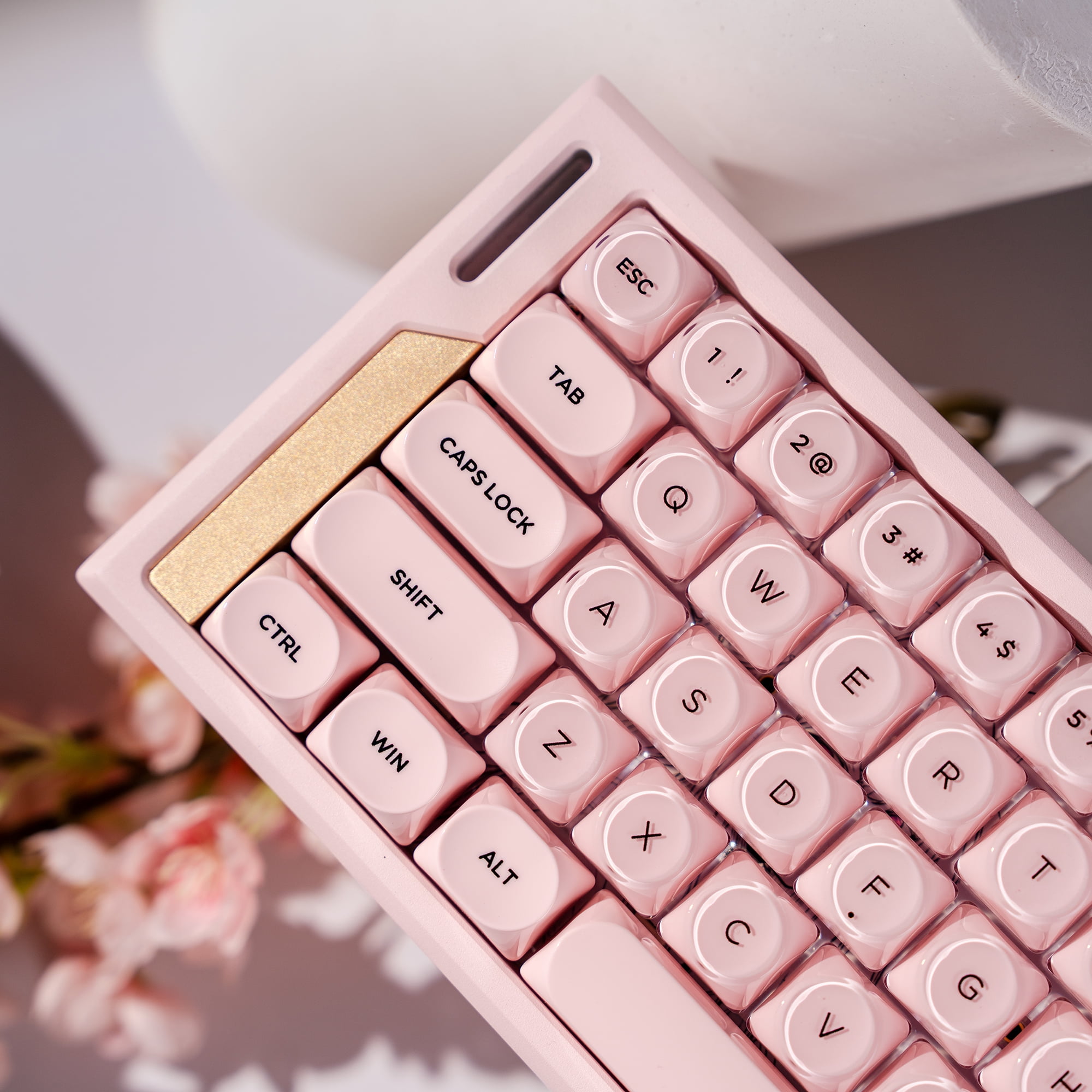 128 Keys 2.0 Bright Pink Liquid Foundation Keycap HOA Profile PBT Double Shot Keycap For Mx Switch Mechanical Keyboard Caps