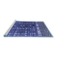thumbnail image 2 of Ahgly Company Machine Washable Indoor Square Abstract Blue Modern Area Rugs, 5' Square, 2 of 4