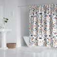 thumbnail image 2 of Boho Floral Shower Curtain 72x72 Inches - Tropical Leaves, Vintage Botanical Print, Waterproof Fabric for Chic Bathroom Decor, Modern Farmhouse & Bohemian Style, 2 of 5