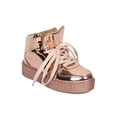 thumbnail image 1 of New Women Cape Robbin Polo-5 Metallic Leatherette High Top Creeper Sneaker, 1 of 5