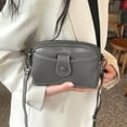 thumbnail image 5 of Fashion pu women's bag, casual multi-compartment practical small bag, shoulder crossbody packet-Grey, 5 of 5