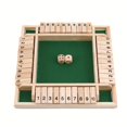 thumbnail image 1 of Shut The Box Wooden Board Game - 4 Sided Large Dice Game With Addition Learning Benefits, 1 of 5
