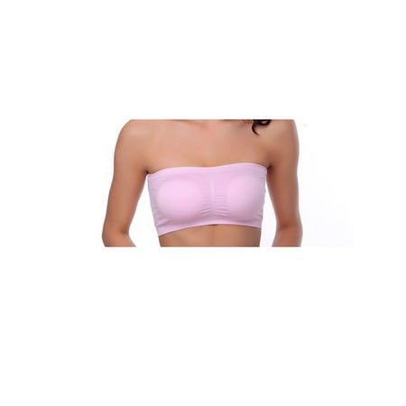 

Spring hue Women Ladies Strapless Seamless Padded Boob Bandeau Tube Tops Bra