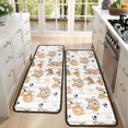 thumbnail image 4 of Kitchen Rugs Sets Of 2,Cartoon Corgi Anti Fatigue Kitchen Mat Rugs Non Slip Washable,Decorative Kitchen Floor Mats for Kitchen,Sink,Laundry,17"x47"+17"x47", 4 of 5