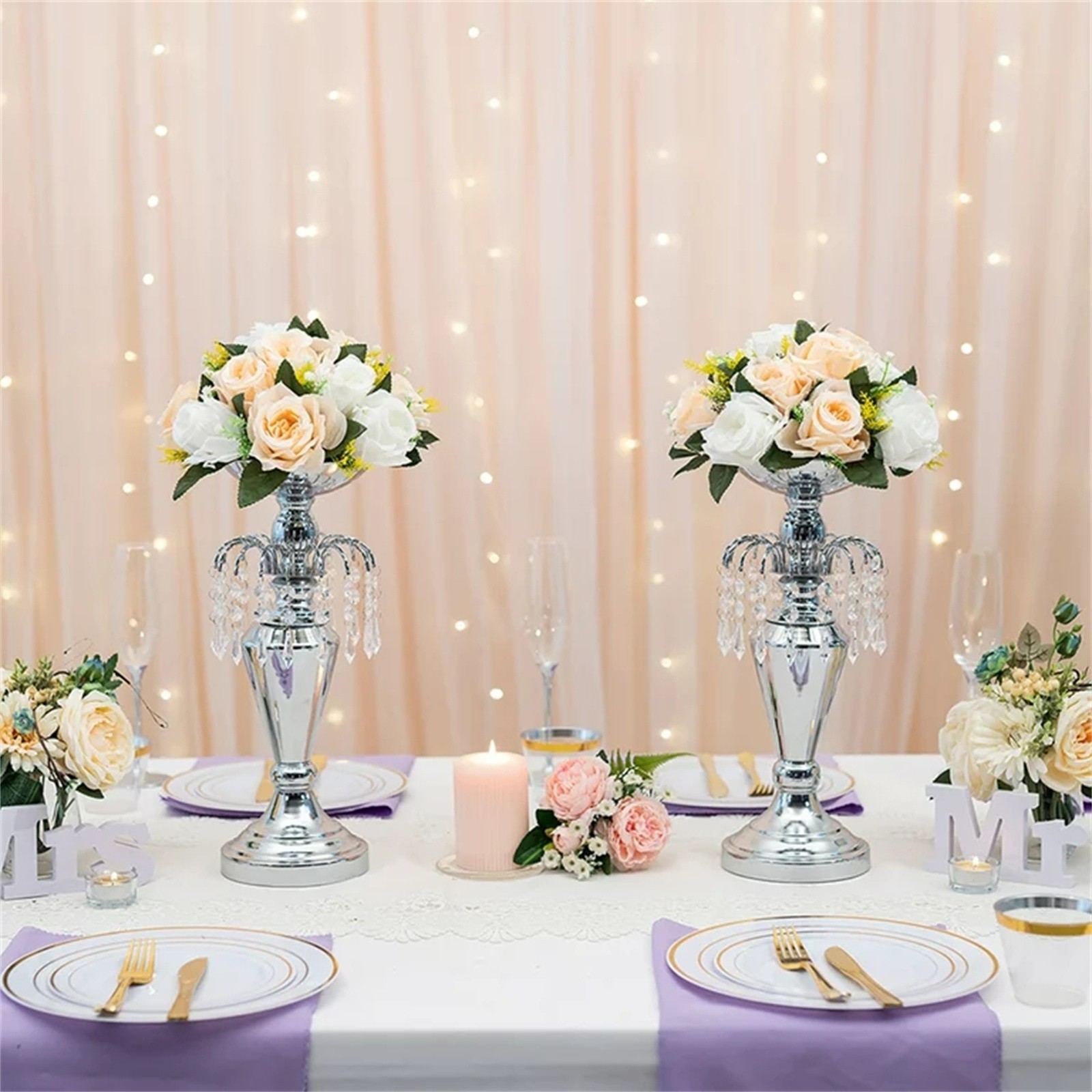 Artificial Peonies Flowers 2 Pcs Silk Fake Peony Flowers Elegant Artificial Peony Decoration for Home Wedding Party Vase Table Centerpiece Arrangement Home Kitchen
