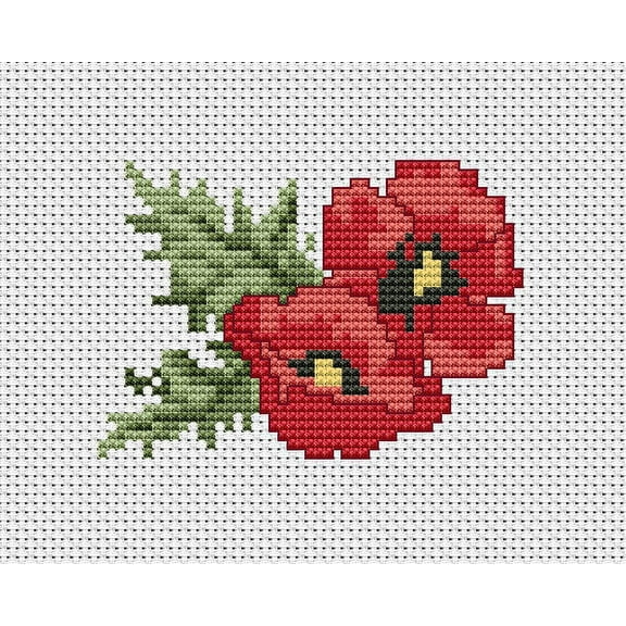 Poppies B023L Counted Cross-Stitch Kit