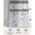 thumbnail image 6 of Brown Geometric Sheer Curtains 84 Inch Length 2 Panels Set for Living Room/Bedroom, Stripes Boho Spring Flowers Pastoral Country Kitchen Curtains Grommet Curtains Window Treatments 52"x84"x2, 6 of 7