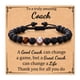 thumbnail image 2 of Pulsera de cuentas de fútbol, regalo, pulsera de entrenador de fútbol negro mate, pulsera de béisbol con piedra de ojo de tigre, 2 of 6