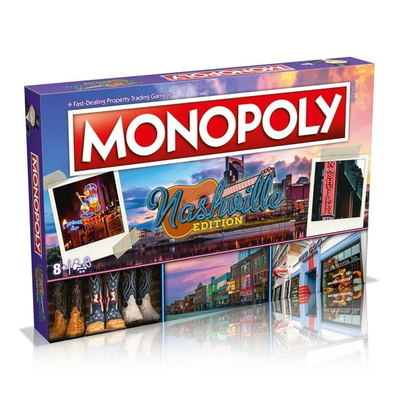 Monopoly Board Game Nashville Edition: 2-6 Players Family Board Games for Kids and Adults, Board Games for Kids 8 and up, for Kids and Adults, Ideal for Game Night