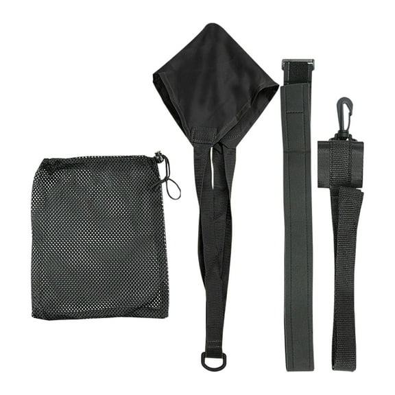 yotijay Swim Parachute Swim Resistance Belt Agility Exerciser Strength Training Band black S