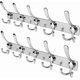 thumbnail image 1 of Wall Hook Stainless Steel Coat Hooks For Coat/towel/hat Rack Silver (2 Pack 20 Hooks), 1 of 5