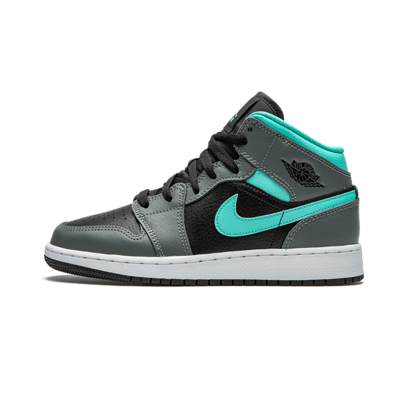 JORDAN GRADE SCHOOL Air Jordan 1 Mid GS "Grey / Aqua" 554725 063 from Stadium Goods
