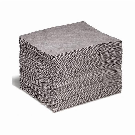 Spilltech Sorbent Pad, 20 gal, 15 in x 18 in, Universal, Gray, 100 PK GP-M